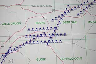 Section of Blue Ridge Parkway North Carolina Photo Center Map.