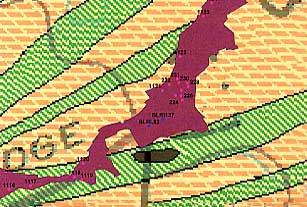 Geology map with ground truthing points.