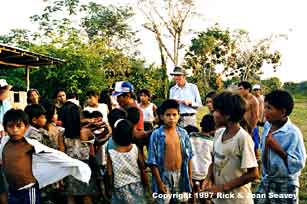 Yagua children at Commendancia, Peru.